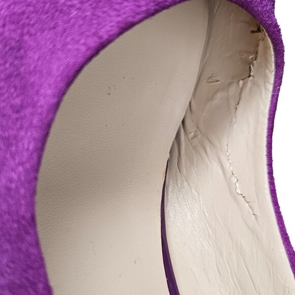 Franco Sarto Womens Pumps size 10 Purple Suede Round Toe Party Going Out - Picture 6 of 6